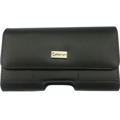 Cellaron Horizontal Leather Card Holder Pouch Black for iPhone 6 PL